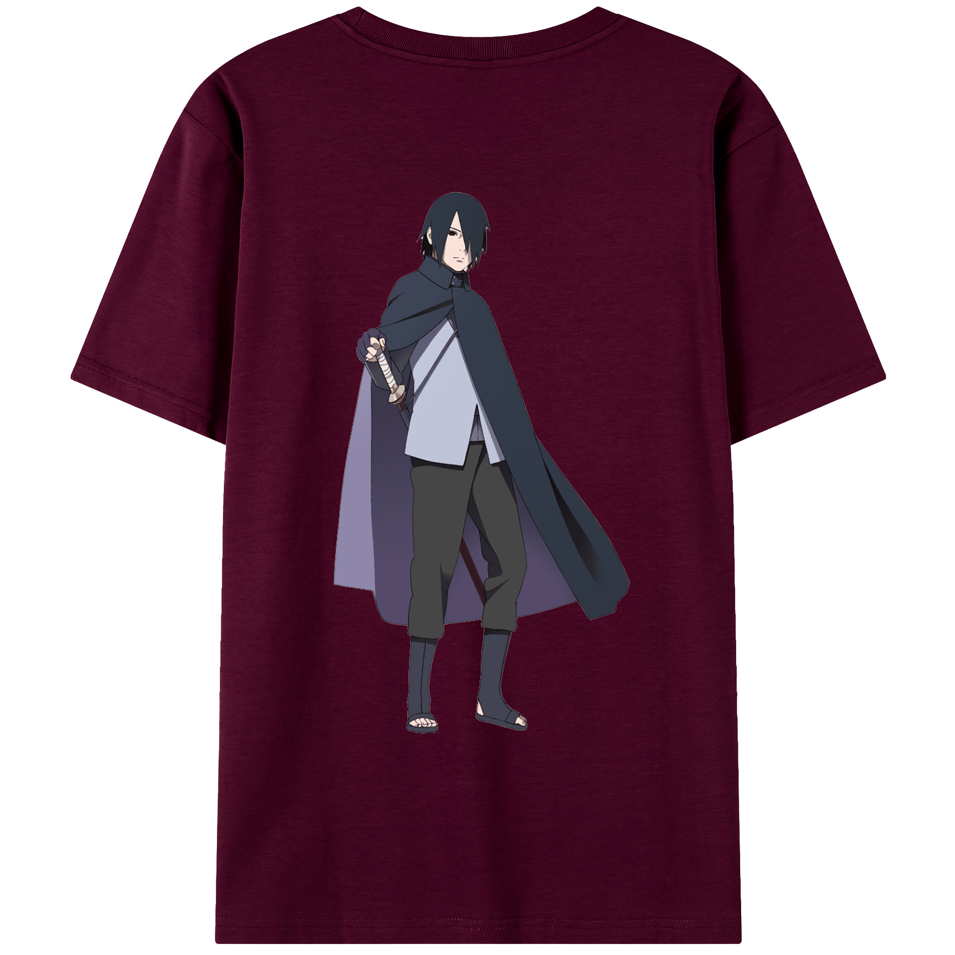 （画像用） NARUTO -ナルト- うちは サスケ Uchiha Sasuke レディース半袖Tシャツ(バックプリント)